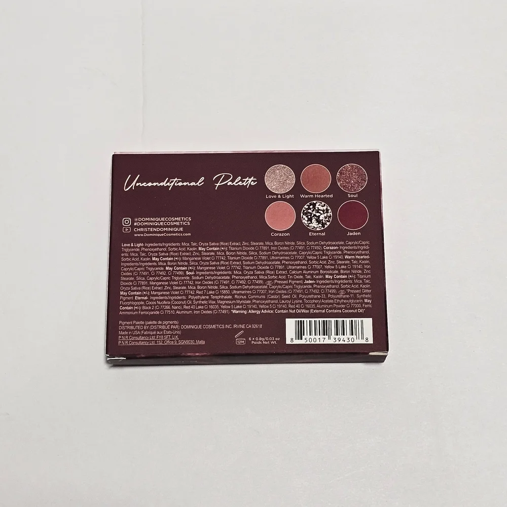 New Dominique Cosmetics Unconditional Palette